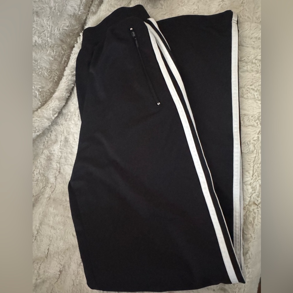 Adidas Black Pants with White Accents
